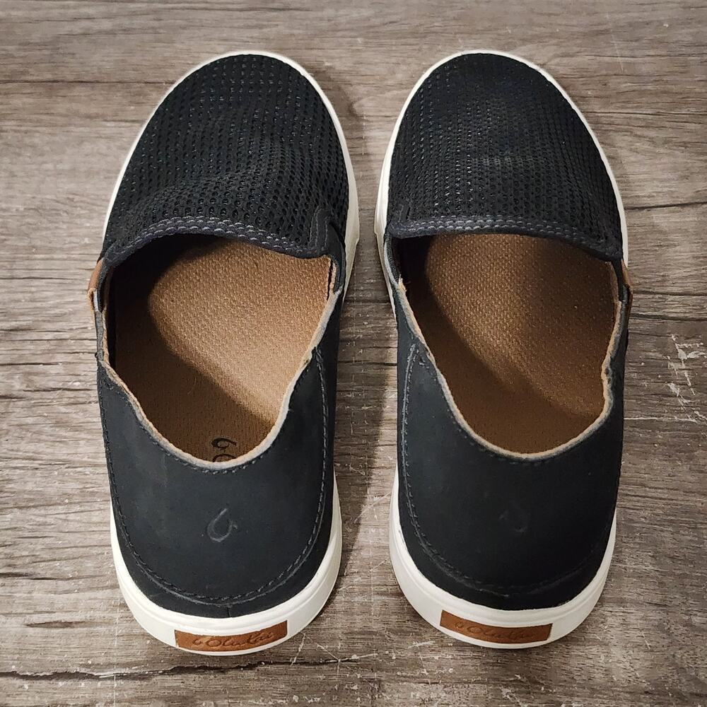 OluKai Pehuea Women's Casual Slip-On Comfort Shoes Sneakers Size 9 Black - Picture 8 of 9